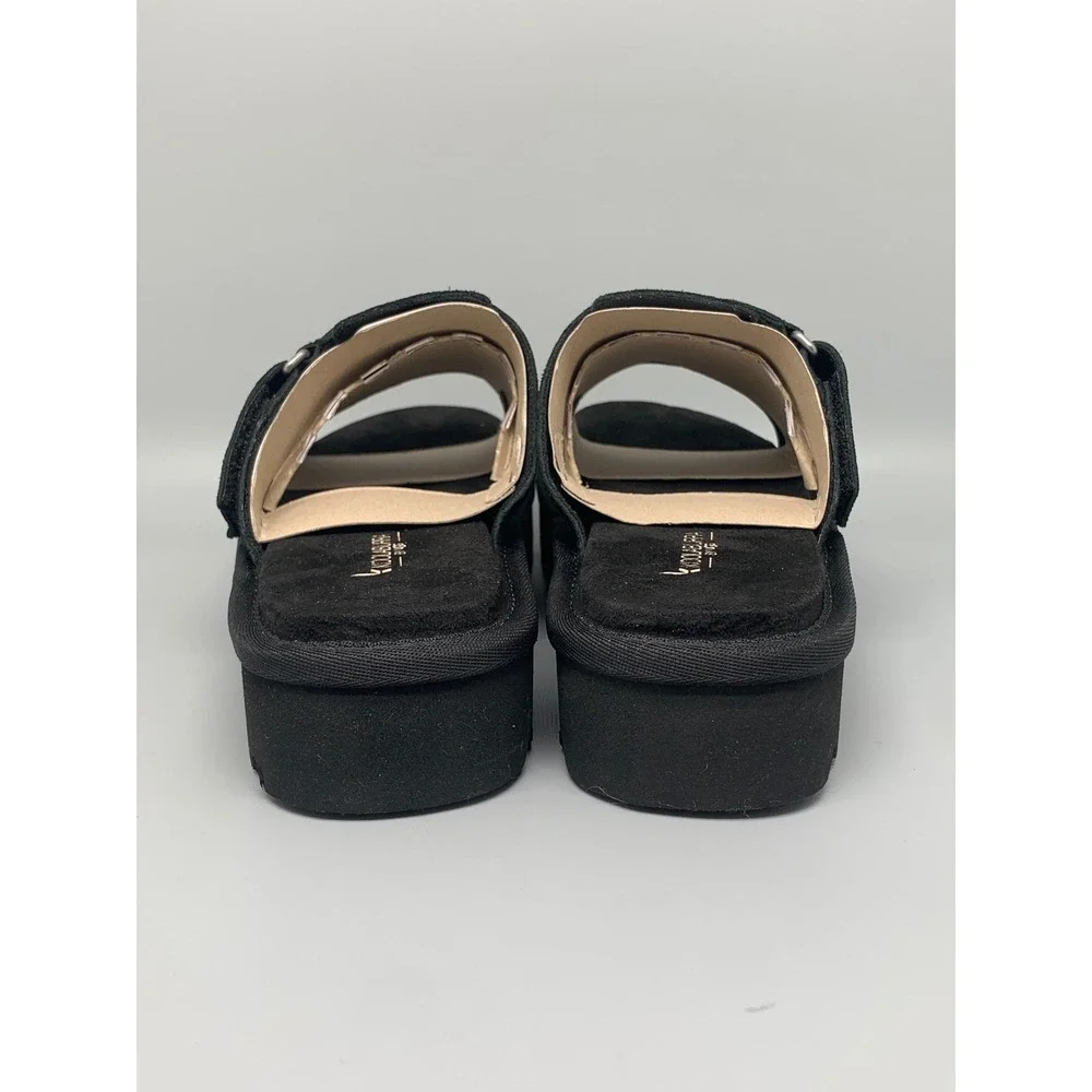 Koolaburra by UGG Tizz Slide Black Platform Sandals 1167751 Women's Sz 9.5